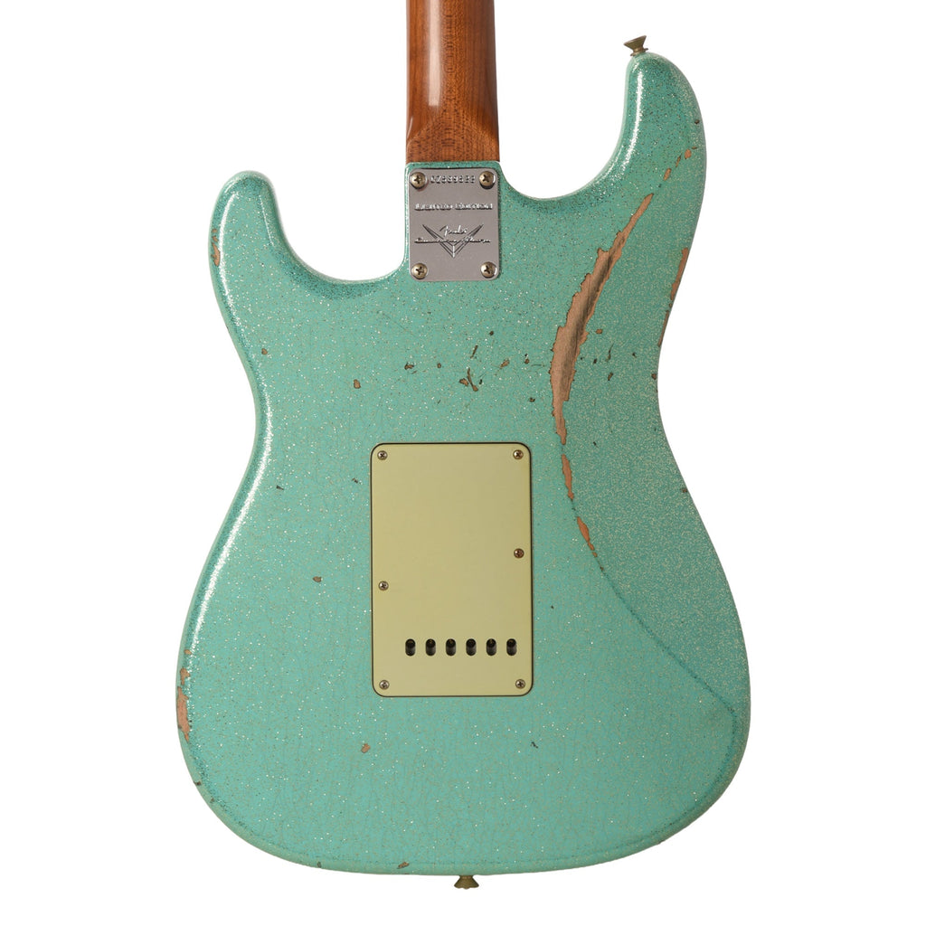 Fender Custom Shop Limited Edition '60s Dual Mag II Compound Radius Strat Relic Sea Foam Green - Angle 3 | MUSICTONER