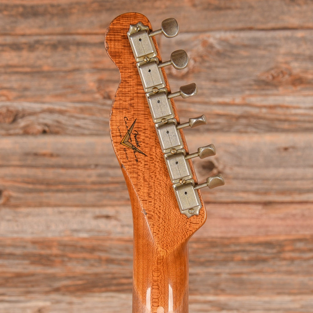 Fender Custom Shop Limited Roasted Reverse '50s Telecaster Heavy Relic Ebony Transparent 2025 - Angle 7 | MUSICTONER