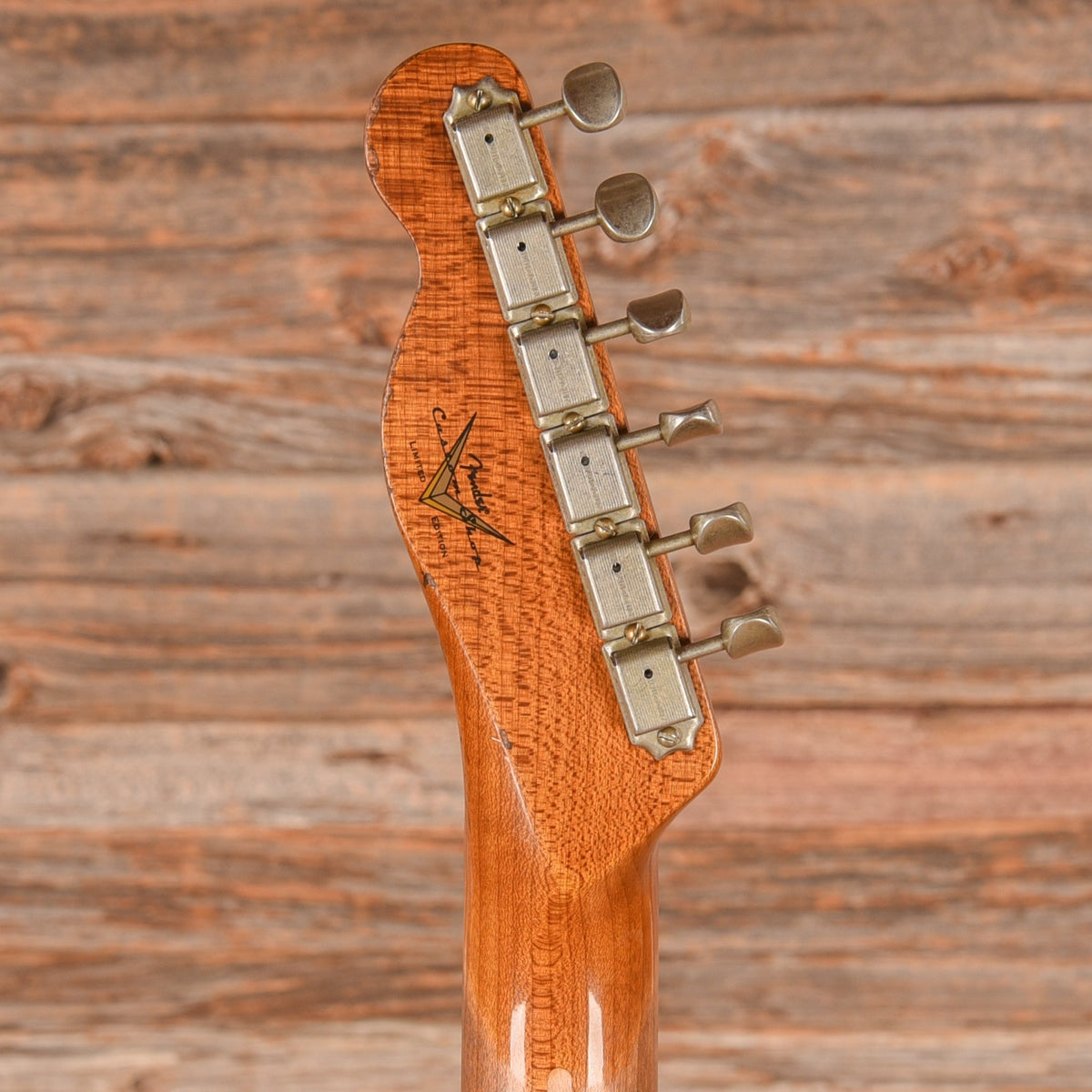 Fender Custom Shop Limited Roasted Reverse '50s Telecaster Heavy Relic Ebony Transparent 2025 - Angle 7 | MUSICTONER
