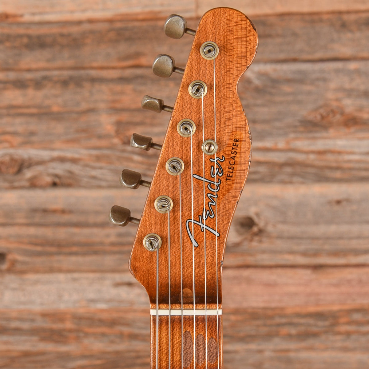 Fender Custom Shop Limited Roasted Reverse '50s Telecaster Heavy Relic Ebony Transparent 2025 - Angle 6 | MUSICTONER
