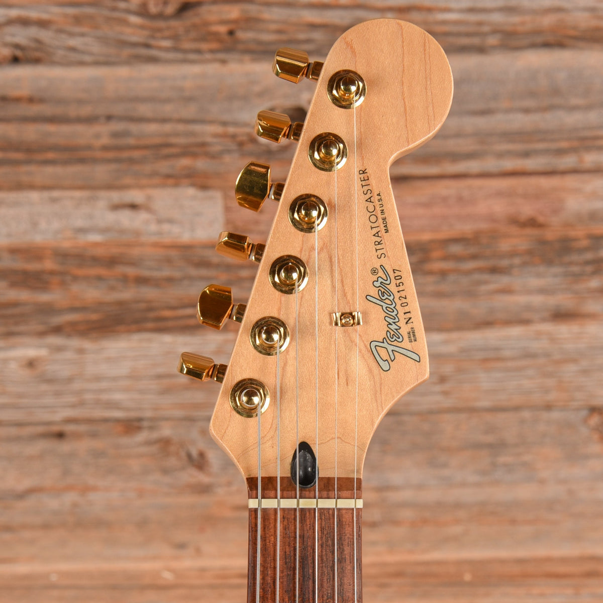 Fender American Standard Stratocaster Neck with Unknown Squier Body Black - Angle 6 | MUSICTONER