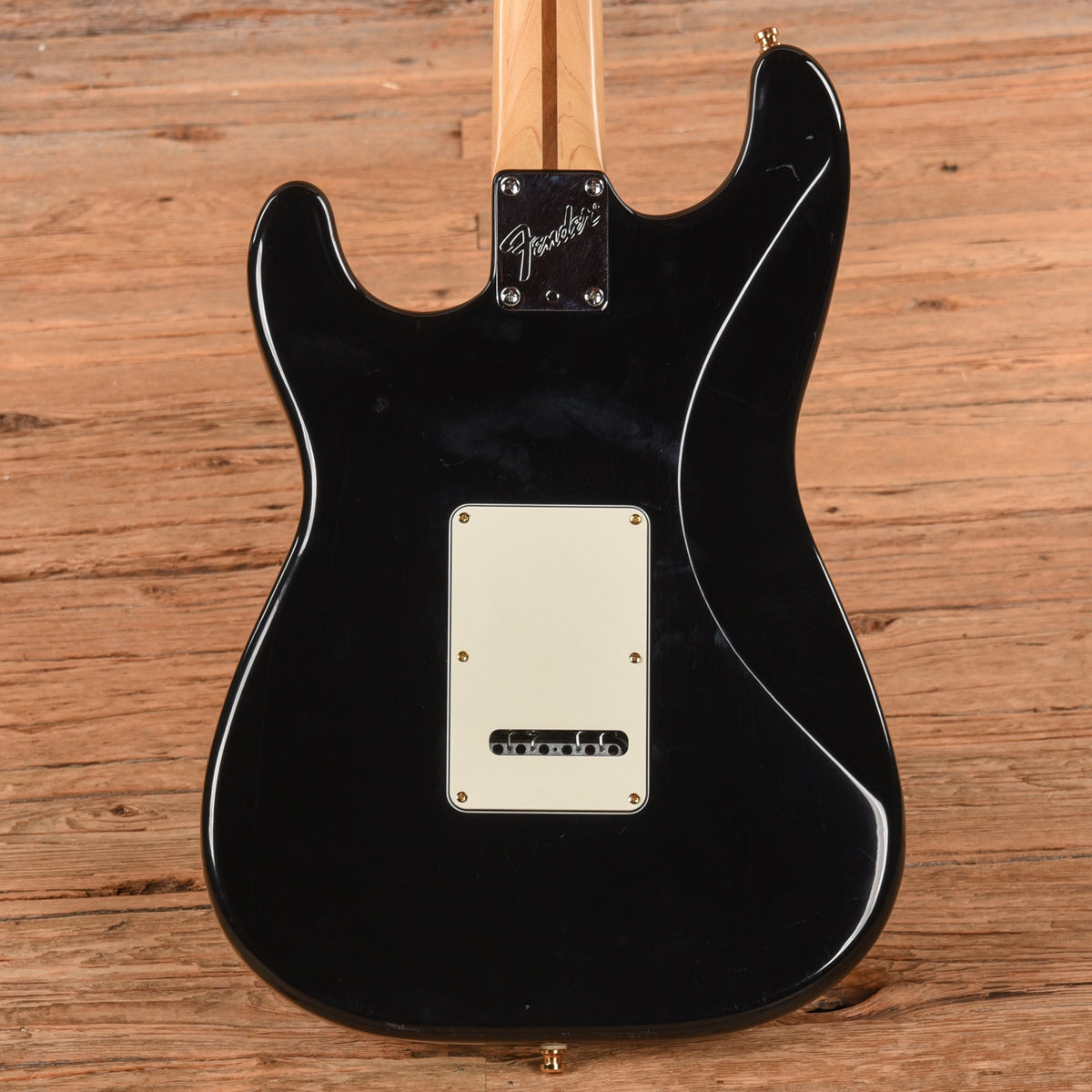 Fender American Standard Stratocaster Neck with Unknown Squier Body Black - Angle 3 | MUSICTONER