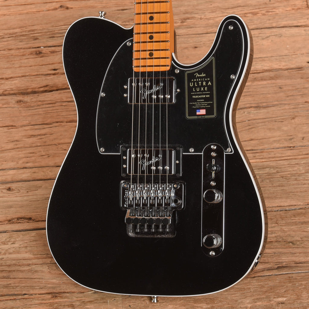 Fender American Ultra Luxe Telecaster Floyd Mystic Black 2024 - Angle 2 | MUSICTONER