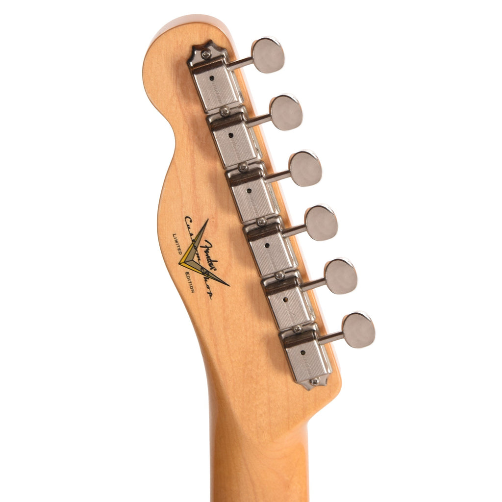 Fender Custom Shop LTD Custom Double Esquire Deluxe Closet Classic Aged Ocean Turquoise - Angle 7 | MUSICTONER