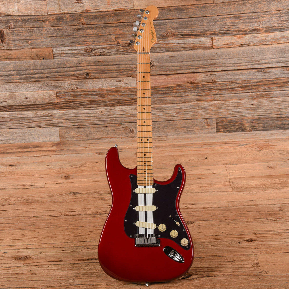 Fender Deluxe Stratocaster Plus With Unknown Body Crimson Red 1996 - Angle 4 | MUSICTONER