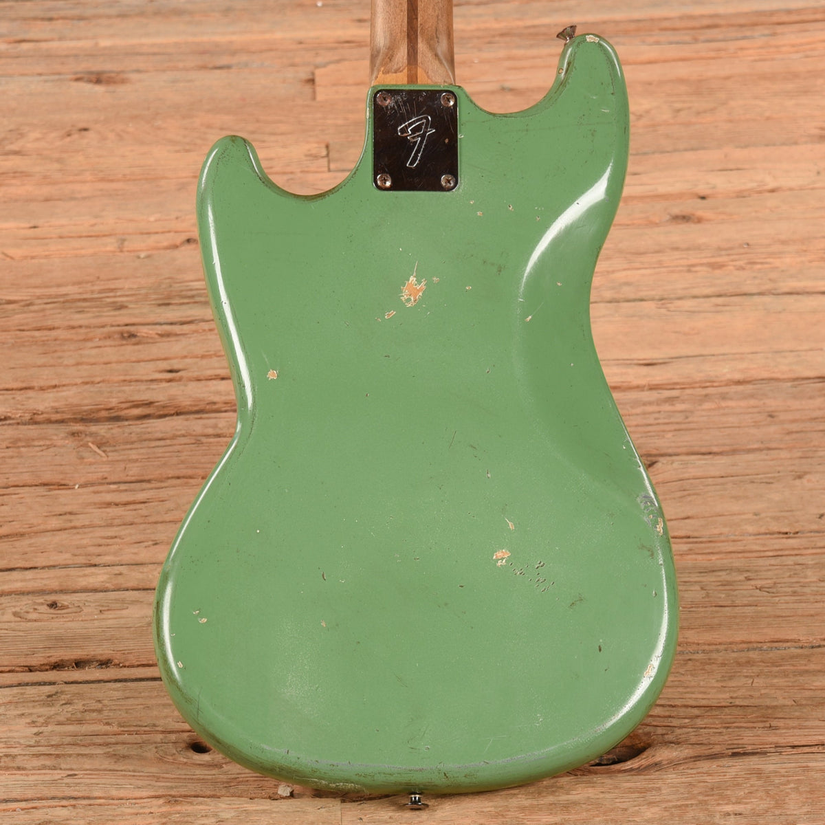 Fender Mustang Green Refin 1977 - Angle 3 | MUSICTONER