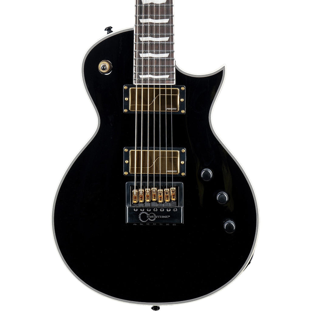 ESP LTD EC-1007 Baritone Evertune Electric Guitar, Black - MusicMarket