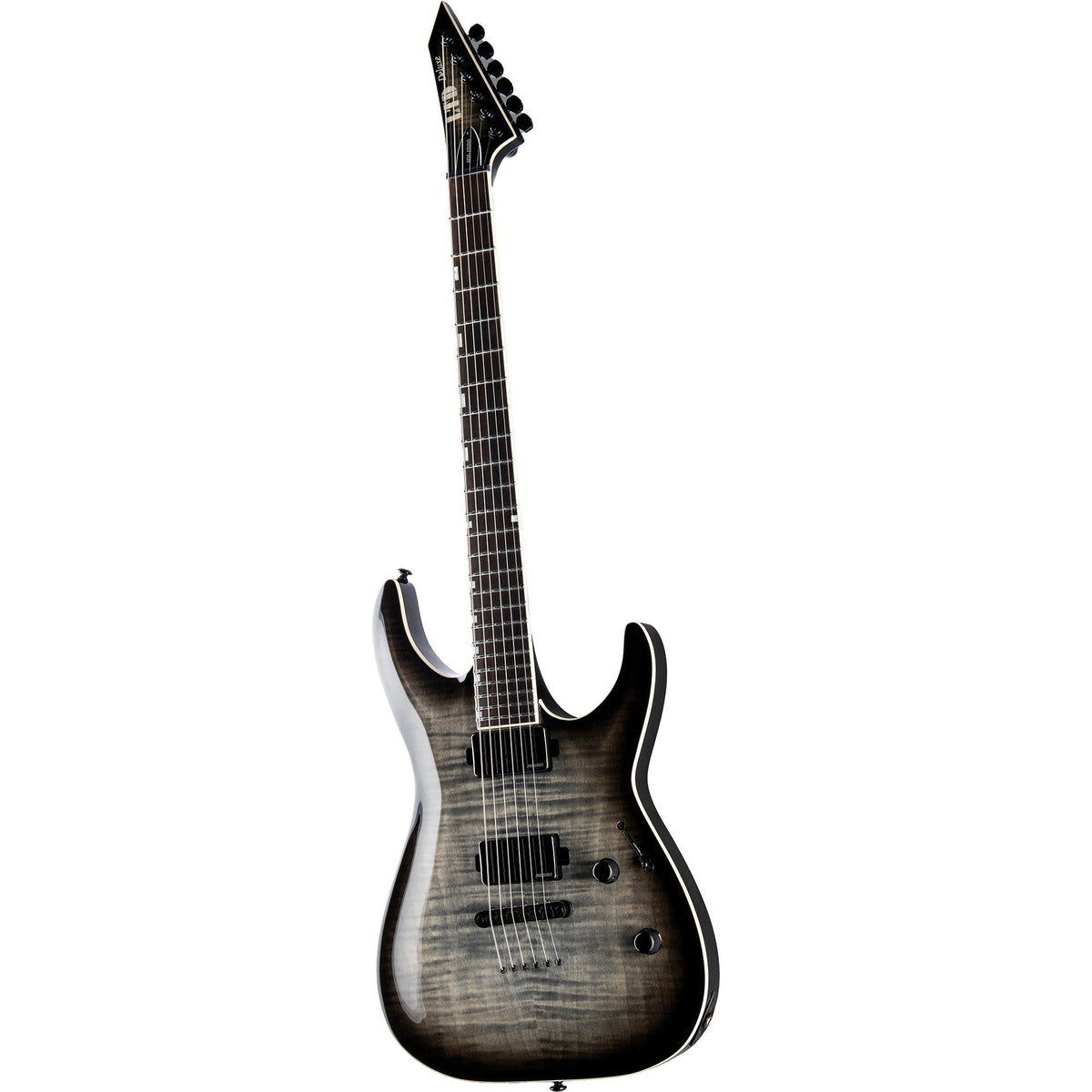 ESP LTD MH-1000NT Flamed Maple Electric Guitar, Charcoal Burst - View 3 | MusicMarket