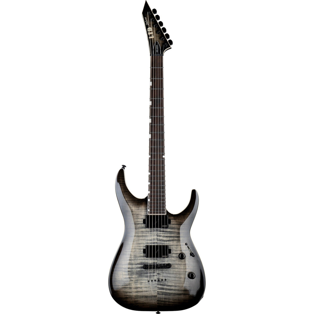 ESP LTD MH-1000NT Flamed Maple Electric Guitar, Charcoal Burst - View 2 | MusicMarket