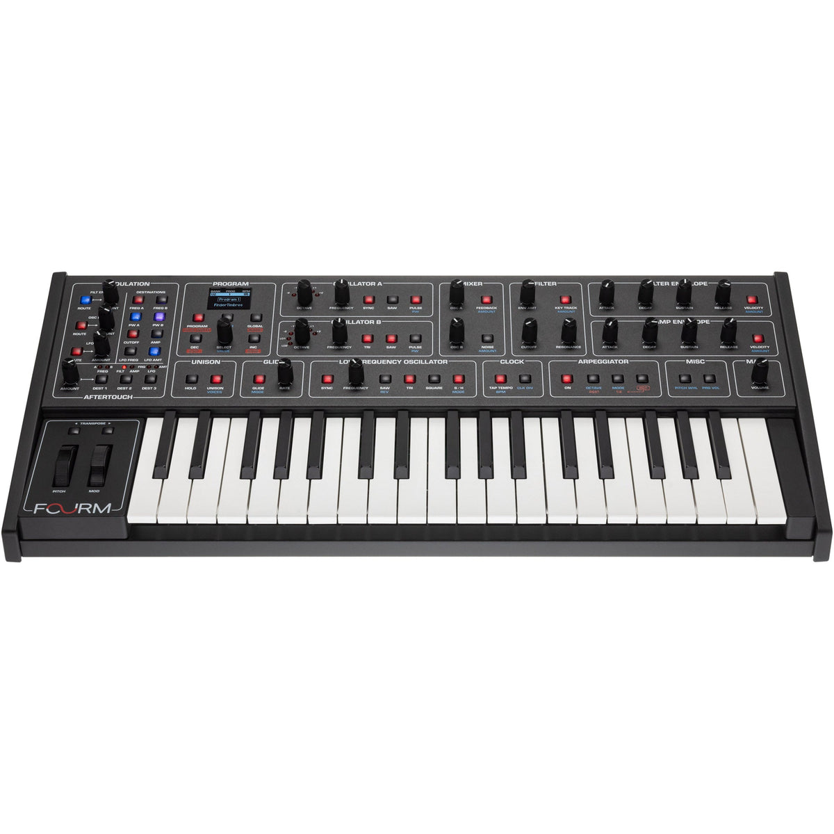 Sequential Fourm 37-Key 4 Voice Analog Synthesizer w/ Polyphonic Aftertouch - View 4 | MusicMarket