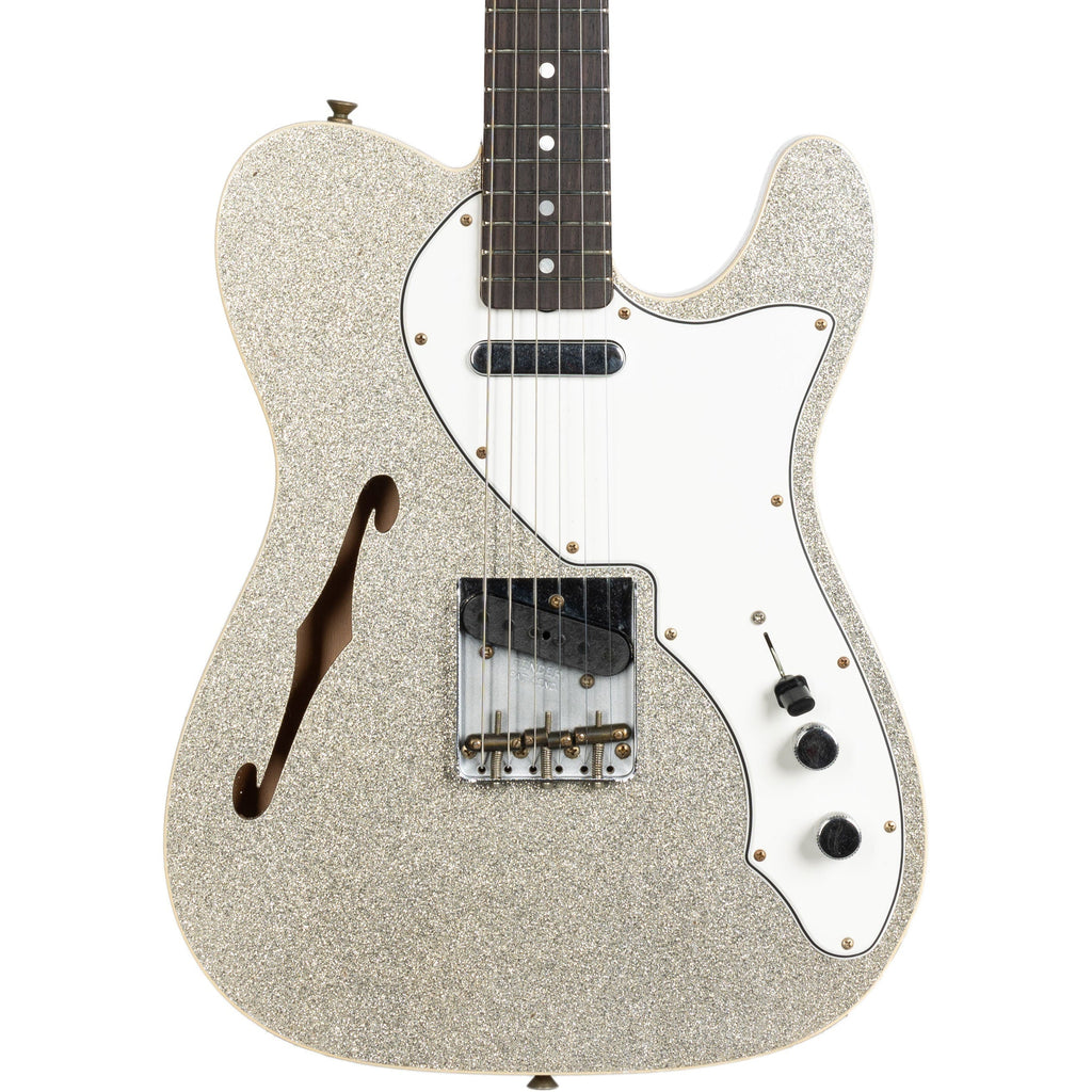 Fender Custom Shop - ‘60 Telecaster Custom Thinline - Aged Silver Sparkle - MusicMarket