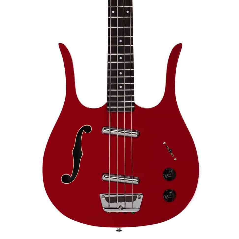 Danelectro Red Hot Longhorn Semi-hollowbody Bass Guitar - Red - MusicMarket