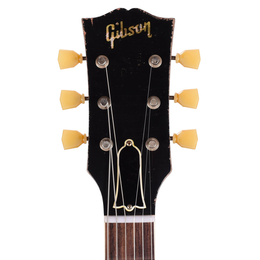 Gibson Custom Shop 1957 Les Paul Standard "CME Spec" Ebony Over Goldtop Murphy Lab Ultra Heavy - Angle 6 | MUSICTONER