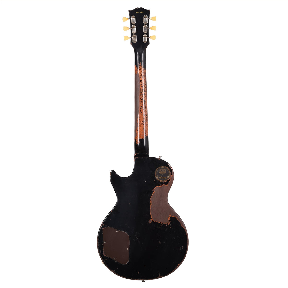 Gibson Custom Shop 1957 Les Paul Standard "CME Spec" Ebony Over Goldtop Murphy Lab Ultra Heavy - Angle 5 | MUSICTONER