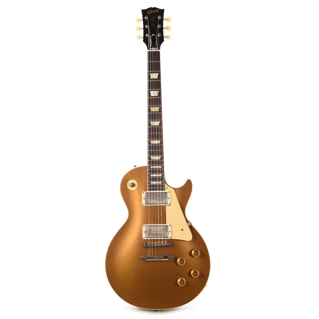 Gibson Custom Shop 1957 Les Paul Goldtop "CME Spec" Double Gold Darkback VOS w/59 Carmelita Neck - Angle 4 | MUSICTONER