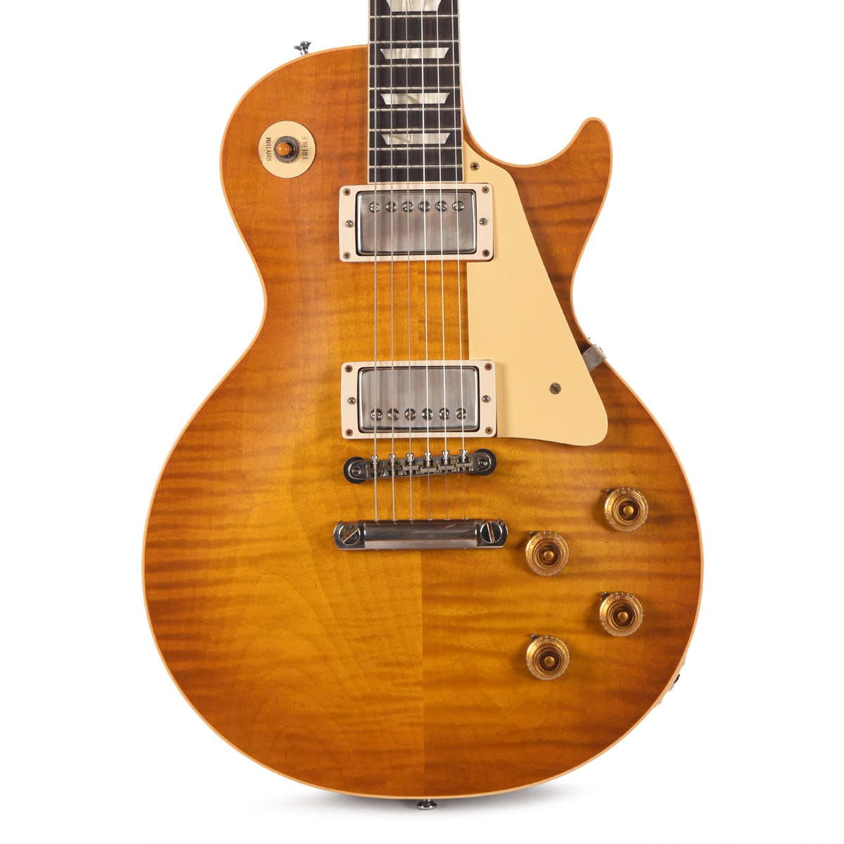 Gibson Custom Shop 1959 Les Paul Standard "CME Spec" Dirty Lemon VOS w/59 Carmelita Nec - Angle 2 | MUSICTONER