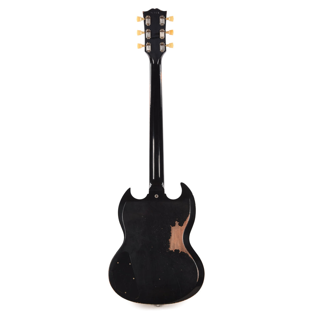 Gibson Custom Shop 1961 Les Paul SG Standard "CME Spec" Antique Ebony Murphy Lab Heavy Aged NH - Angle 5 | MUSICTONER