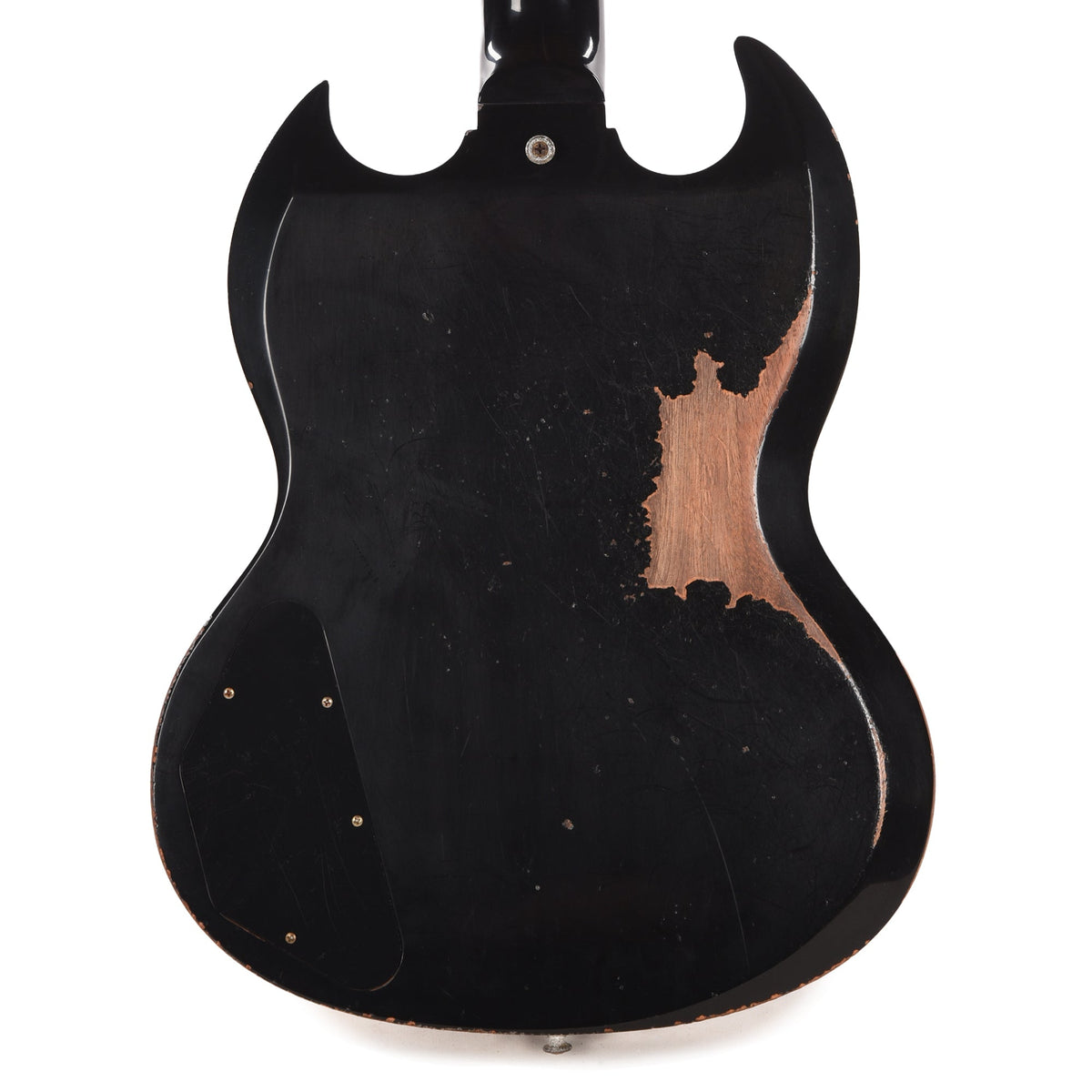 Gibson Custom Shop 1961 Les Paul SG Standard "CME Spec" Antique Ebony Murphy Lab Heavy Aged NH - Angle 3 | MUSICTONER