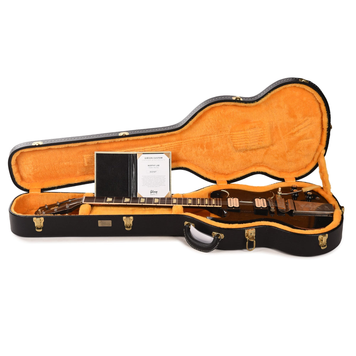Gibson Custom Shop 1961 Les Paul SG Standard "CME Spec" Antique Ebony Murphy Lab Heavy Aged NH - Angle 8 | MUSICTONER
