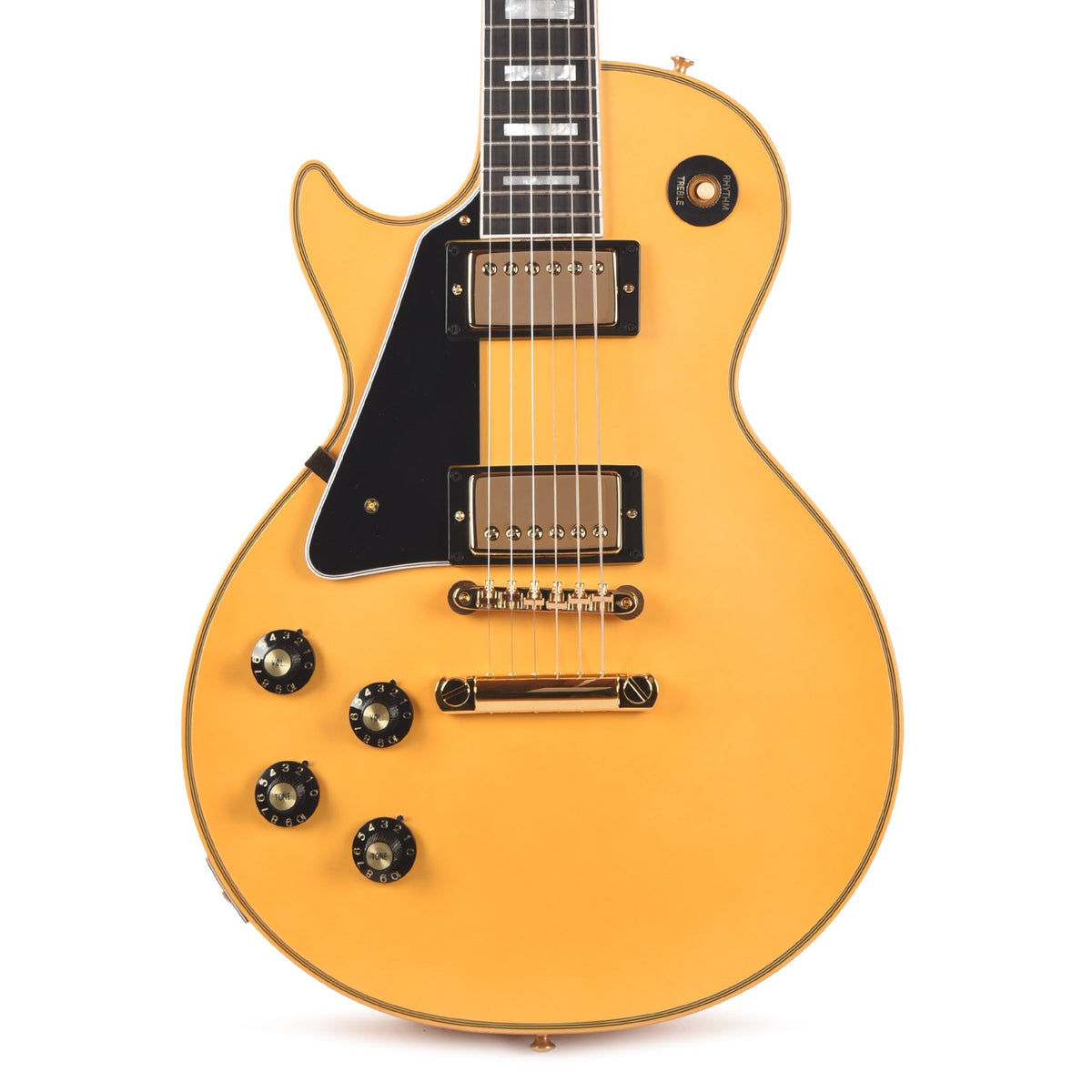 Gibson Custom Shop 1968 Les Paul Custom LEFTY "CME Spec" Heavy Antique White VOS - Angle 2 | MUSICTONER