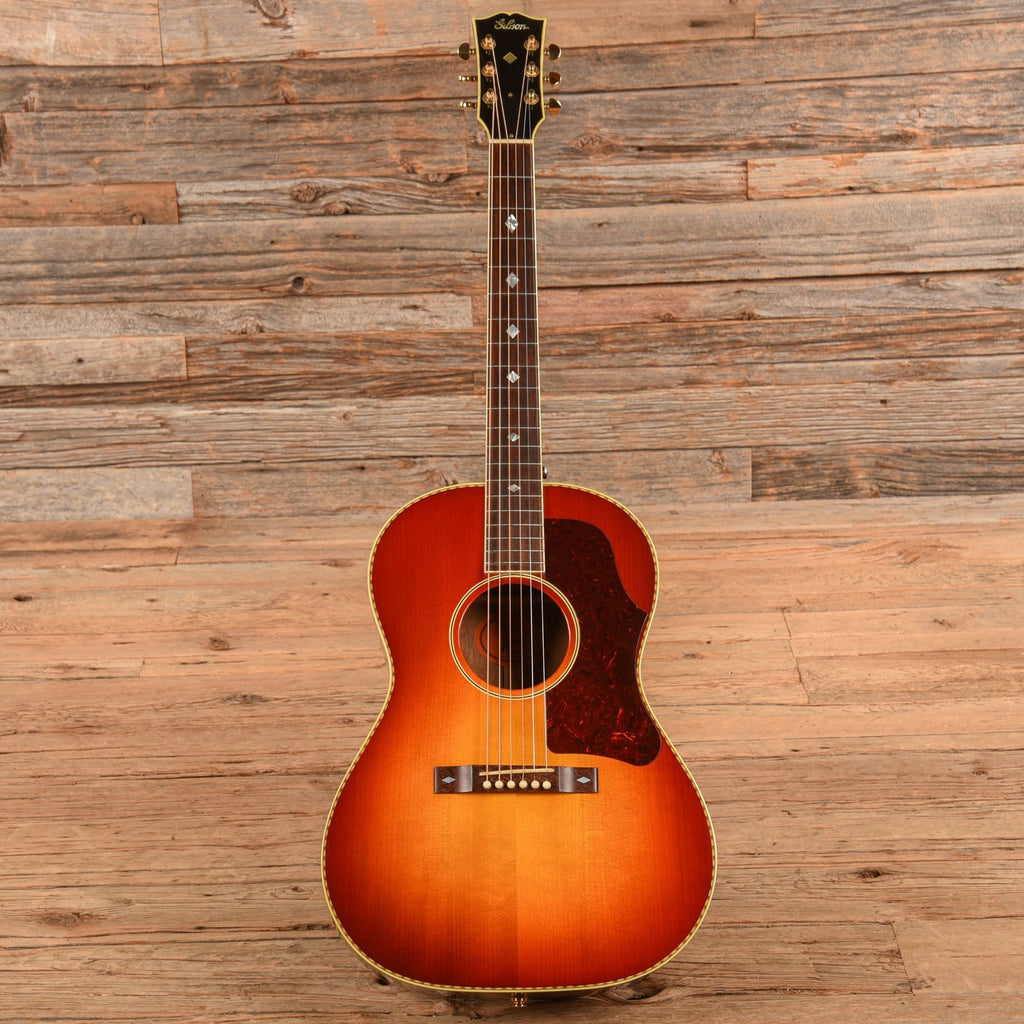 Gibson B-25 Red Sunburst Custom Built for John Oates Sunburst 2010 - John Oates - Angle 4 | MUSICTONER