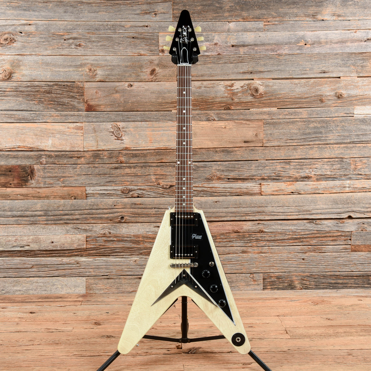 Gibson Flying V TV White  - Dave Amato of REO Speedwagon - Angle 4 | MUSICTONER