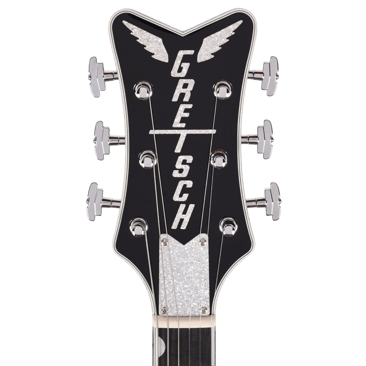 Gretsch G6134T-58 Limited Edition Penguin Light Blue Pearl w/String-Thru Bigsby - Angle 6 | MUSICTONER