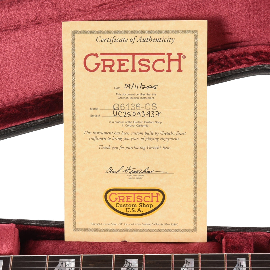 Gretsch Custom Shop G6136-55 White Falcon NOS Super Aged White Master Built by Chad Henrichsen