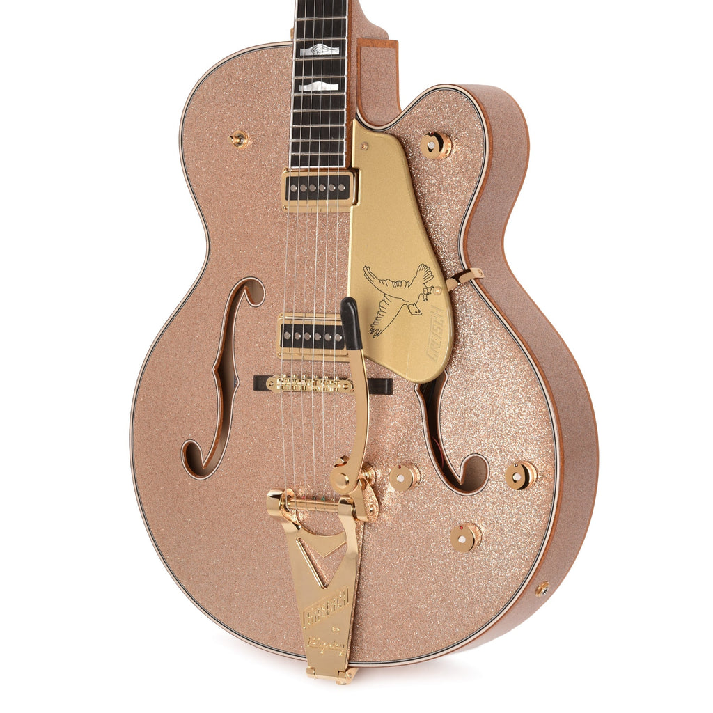 Gretsch Custom Shop G6136-55 Falcon NOS Aged Champagne Sparkle Master Built by Chad Henrichsen - Angle 3 | MUSICTONER