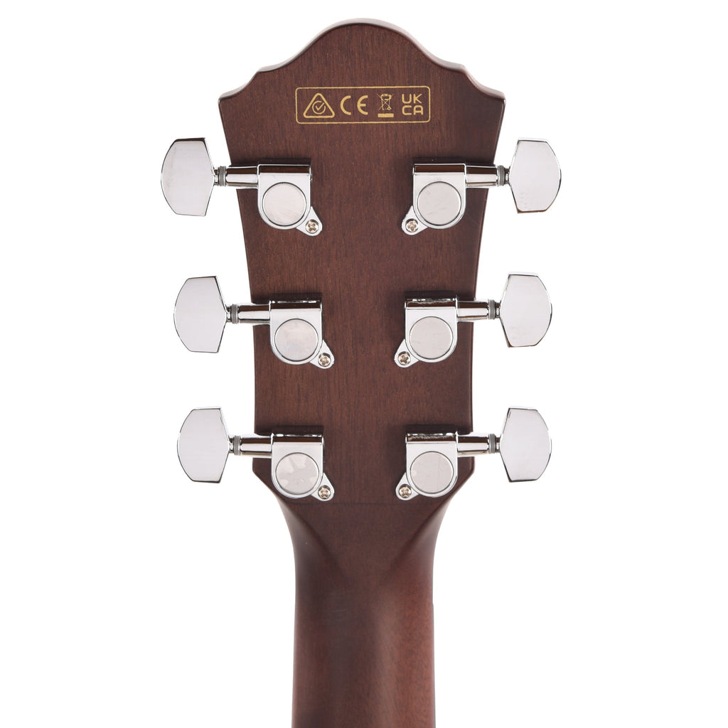Ibanez AEWC16QATLH AEWC Acoustic-Electric Guitar Transparent Blue Sunburst High Gloss - Angle 7 | MUSICTONER