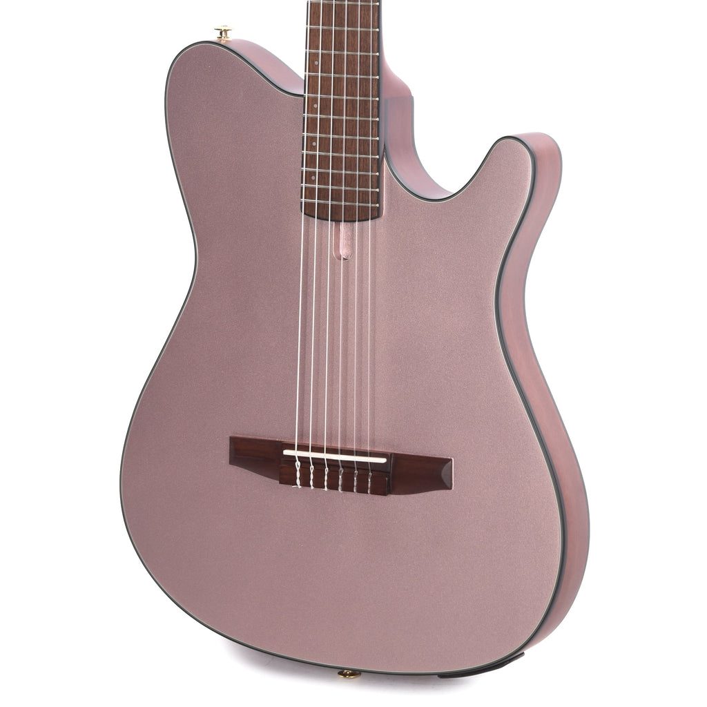 Ibanez FRH10NRGF Acoustic-Electric Guitar Rose Gold Metallic Flat - Angle 2 | MUSICTONER
