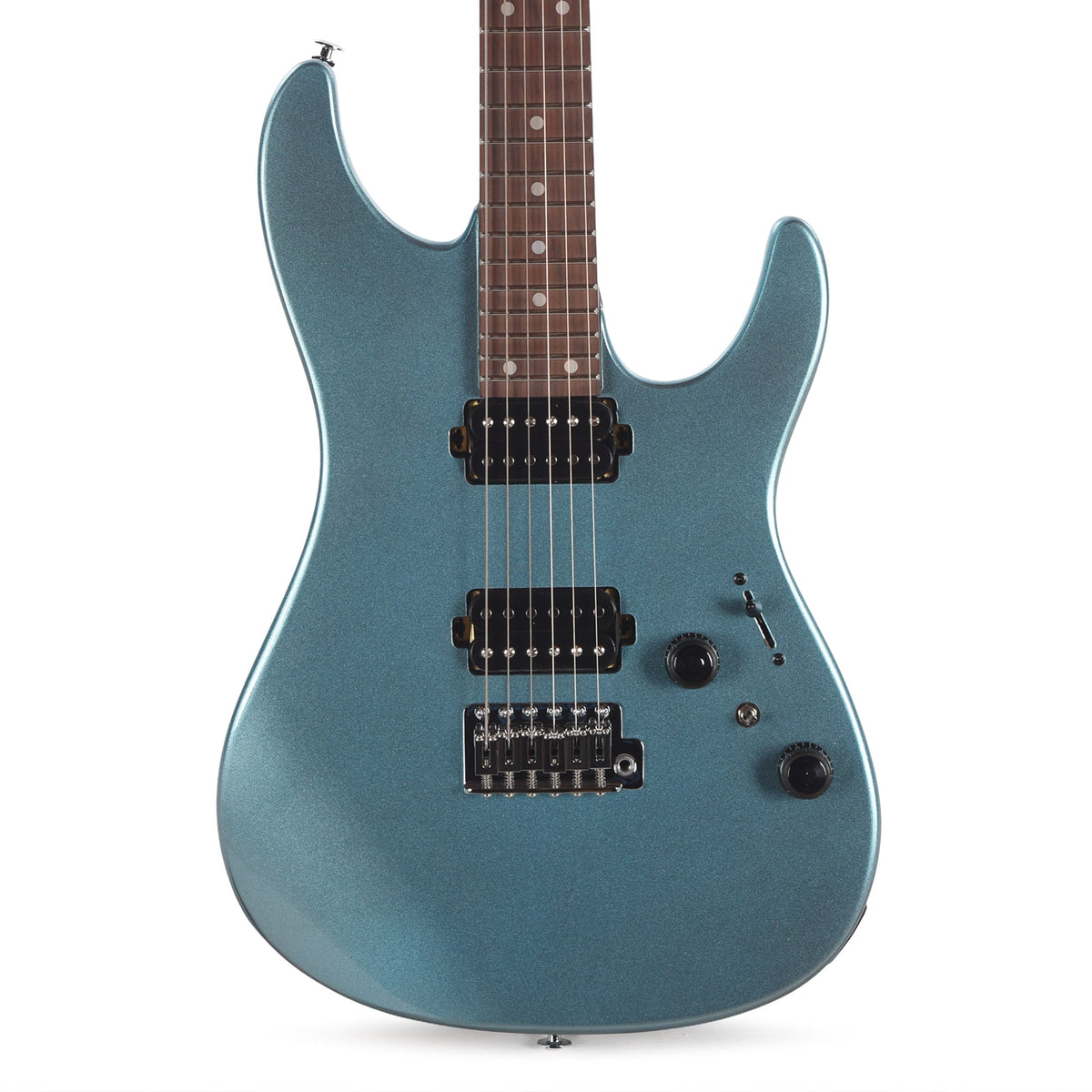 Ibanez AZ24S2MLB AZ Standard Electric Guitar Metallic Light Blue - Angle 2 | MUSICTONER