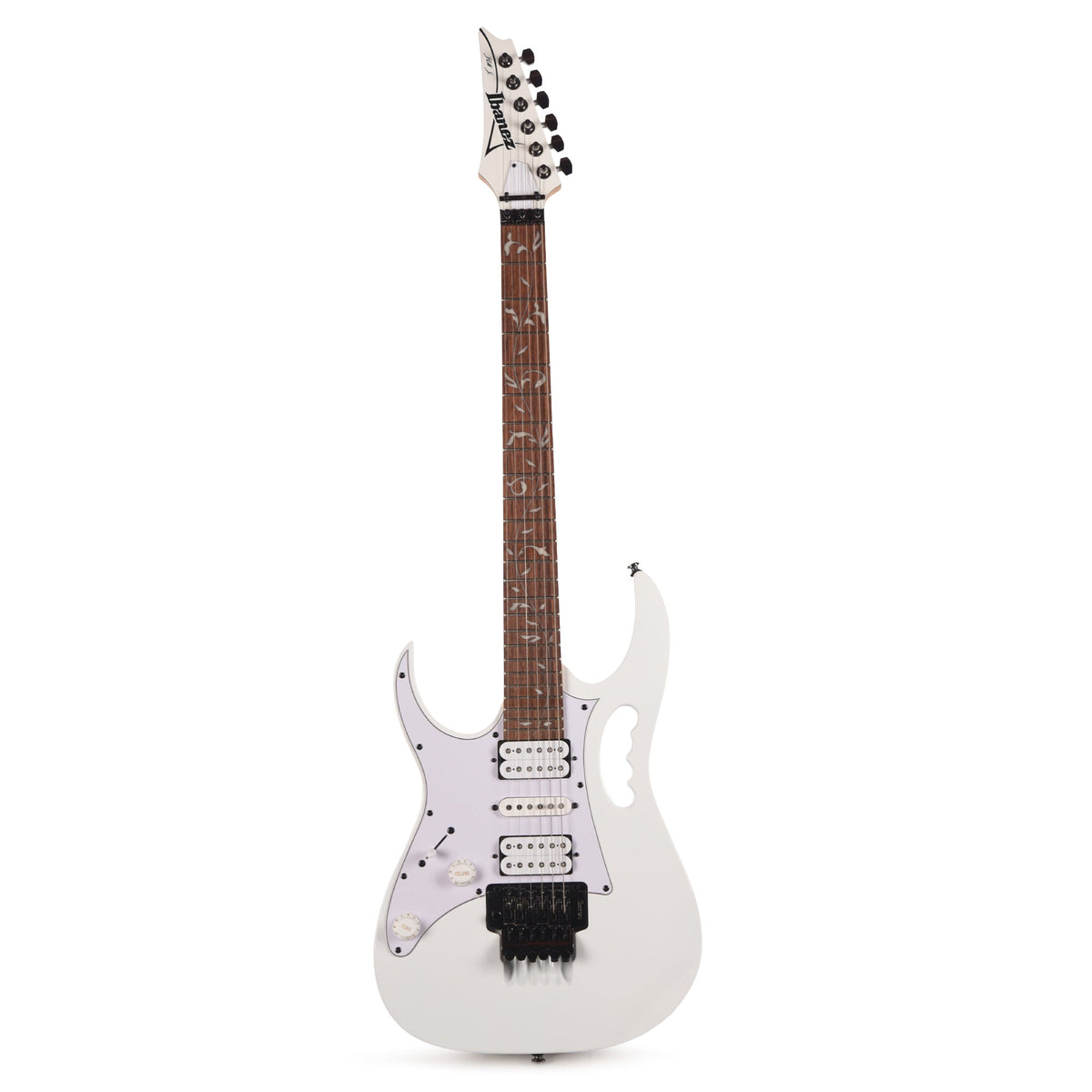 Ibanez JEMJRLWH Steve Vai Signature Electric Guitar White - Angle 4 | MUSICTONER
