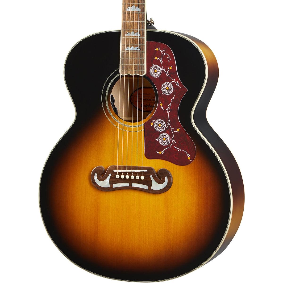 Epiphone Inspired By Gibson J-200 Acoustic Guitar, Aged Vintage Sunburst Gloss - MusicMarket