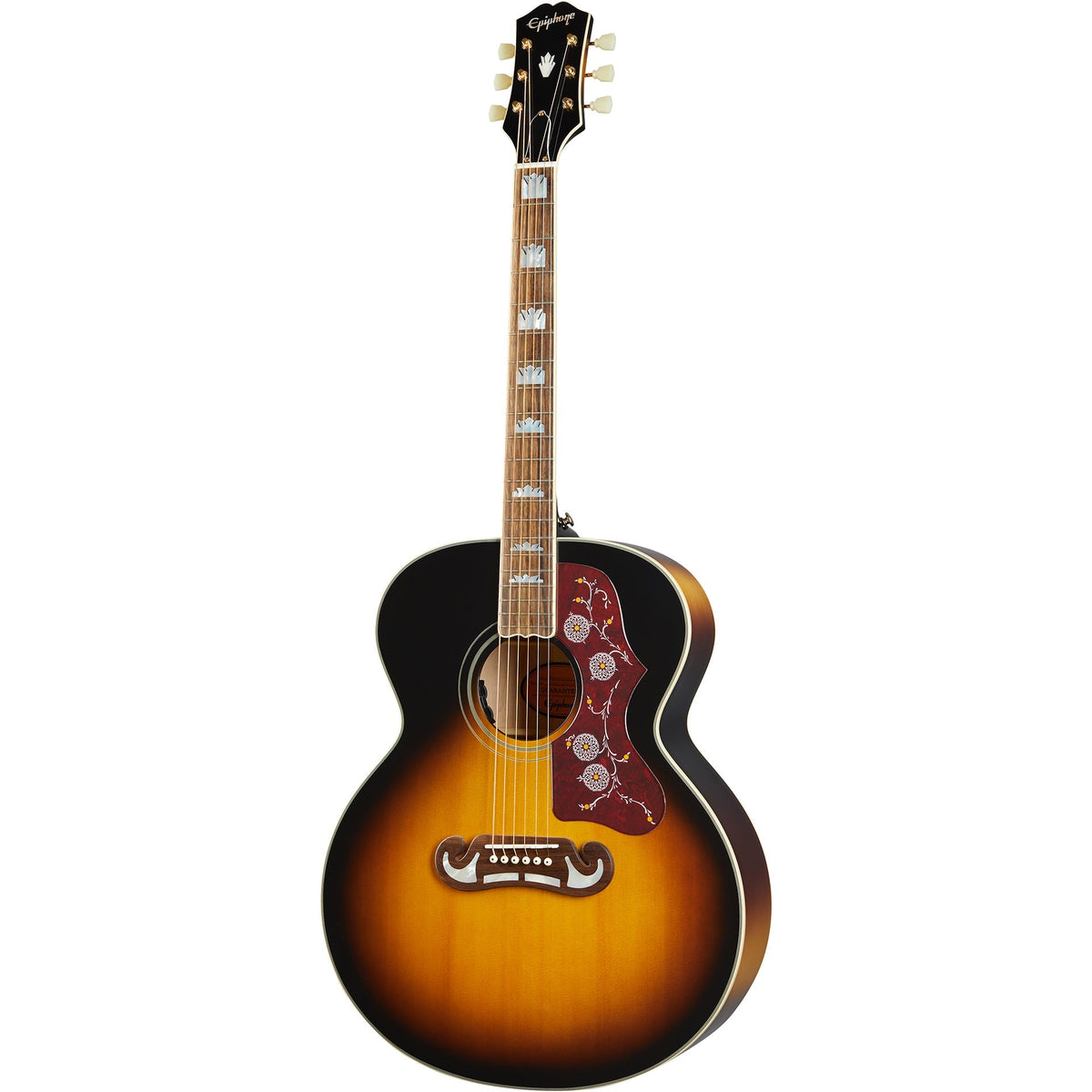 Epiphone Inspired By Gibson J-200 Acoustic Guitar, Aged Vintage Sunburst Gloss - View 2 | MusicMarket