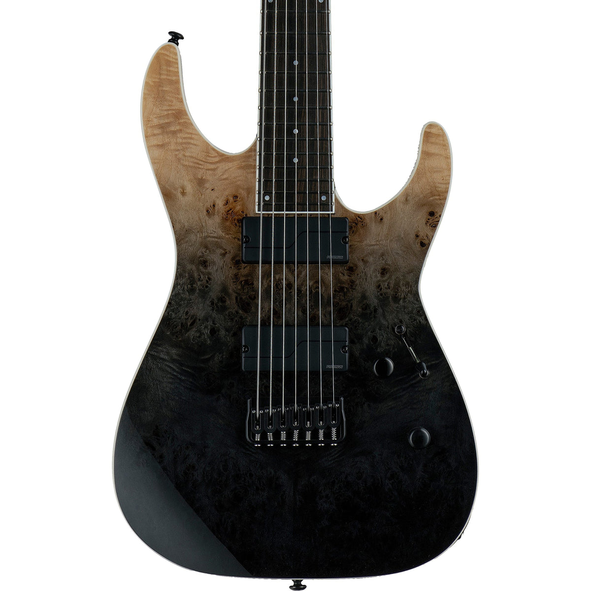 ESP LTD M-1007HT Deluxe M Series 7-String Guitar, Black Fade - MusicMarket