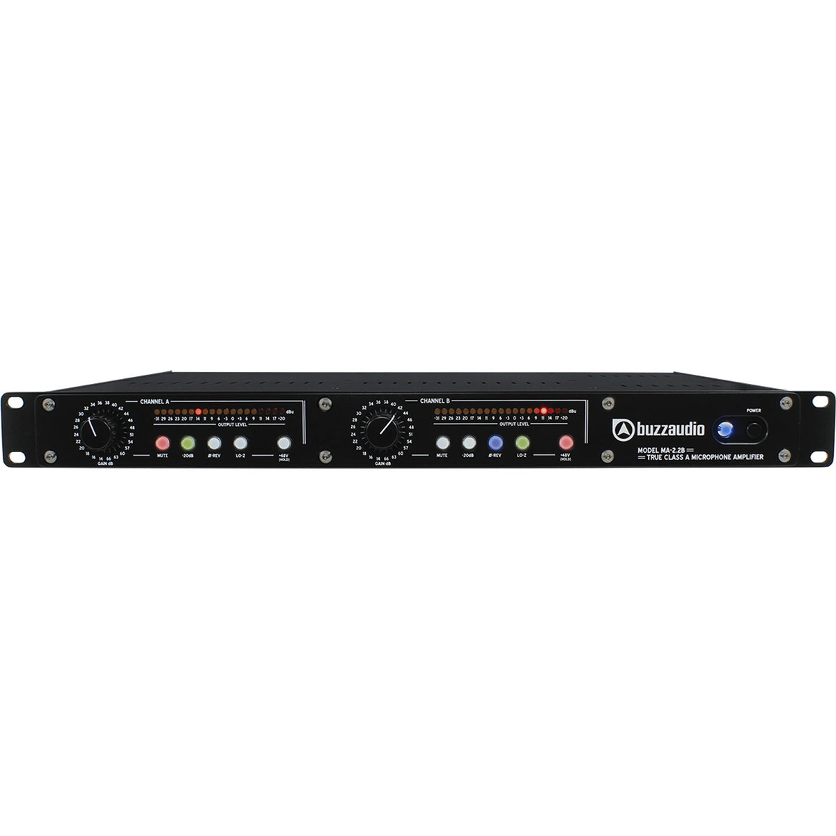 Buzz Audio MA2.2B 2 Mic Pre with Lundahl Transformers - Black - MusicMarket