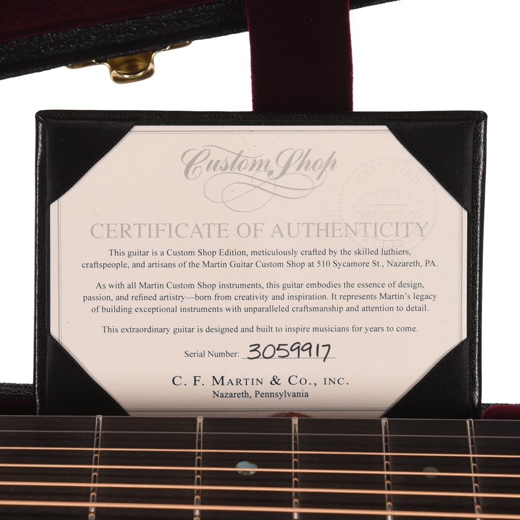 Martin Custom Shop 18-Style 12-Fret Dreadnought VTS Adirondack Spruce/Mahogany Natural Aging - Angle 9 | MUSICTONER