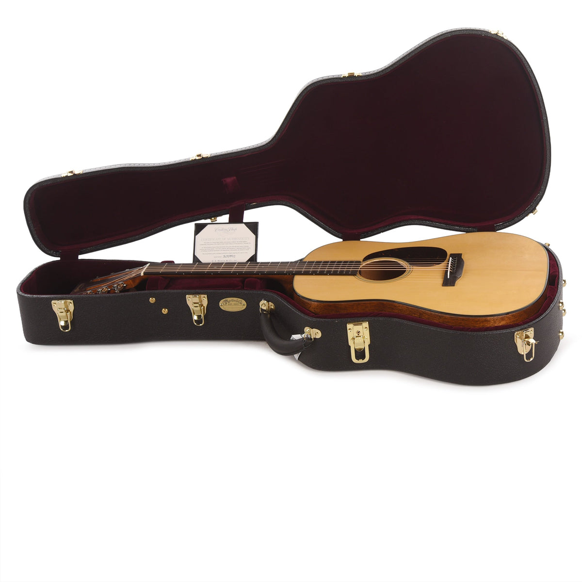 Martin Custom Shop 18-Style 12-Fret Dreadnought VTS Adirondack Spruce/Mahogany Natural Aging - Angle 8 | MUSICTONER