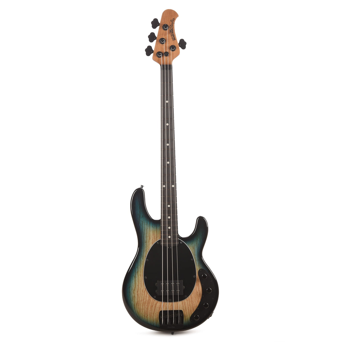 Music Man StingRay Special Bass Mean Blue Burst - Angle 4 | MUSICTONER