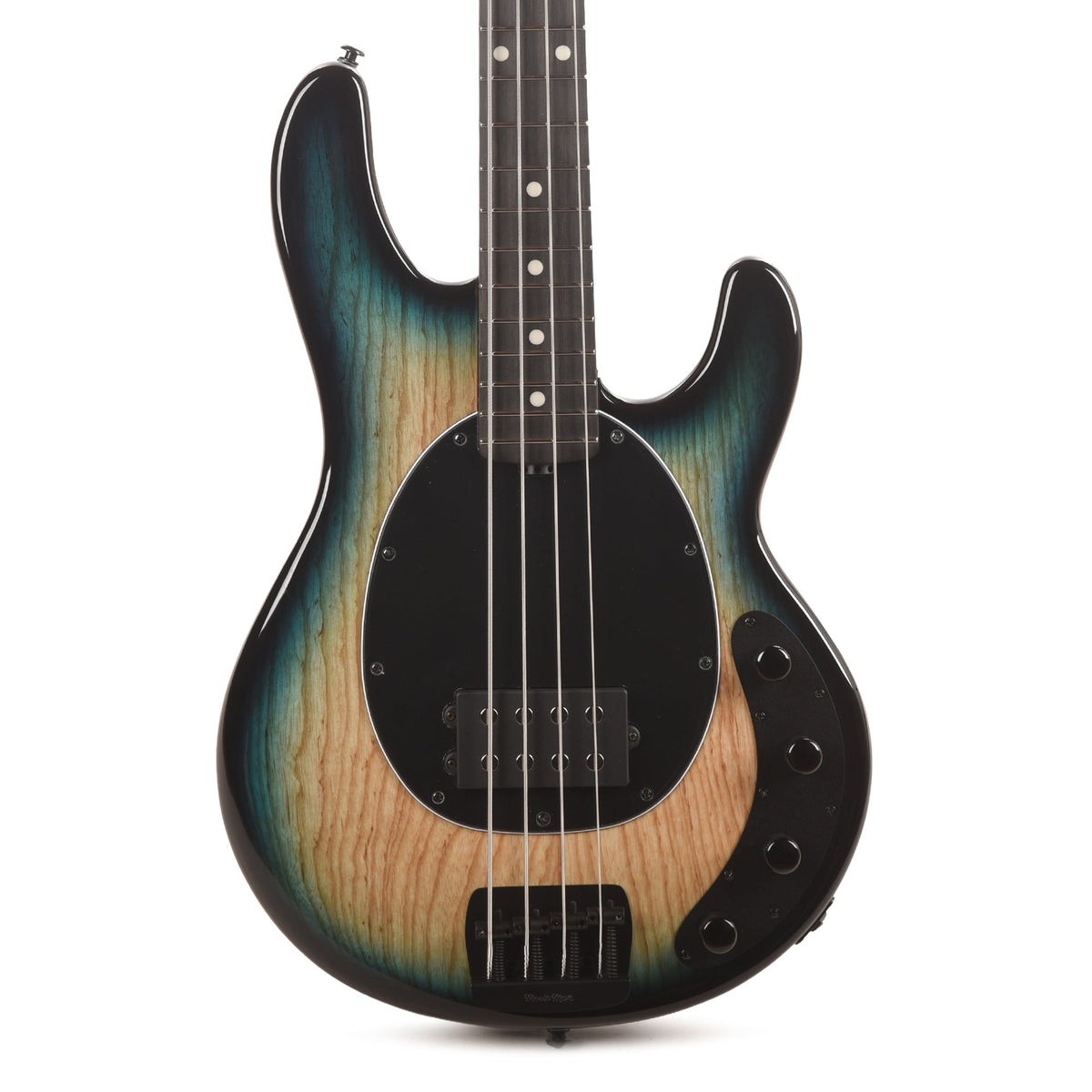 Music Man StingRay Special Bass Mean Blue Burst - Angle 2 | MUSICTONER