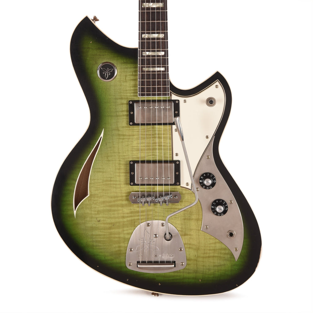 Novo Dealer Limited Miris JHH Cat's Eye Burst Light Distress w/Lollar Low-Wind Imperials - Angle 2 | MUSICTONER
