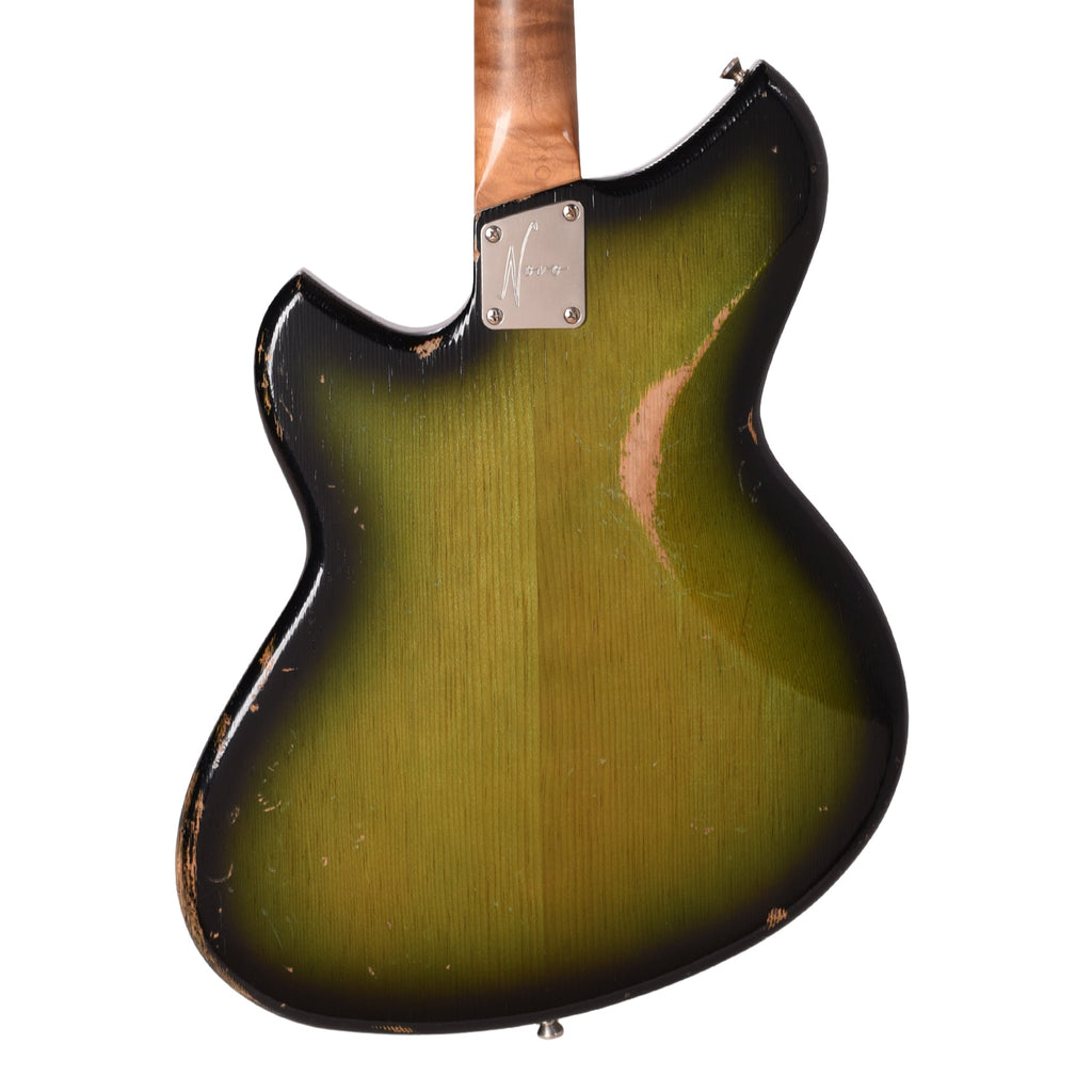 Novo Serus J HH Cat's Eye Burst Medium Distress w/ Fralin Pure PAF Pickups - Angle 3 | MUSICTONER
