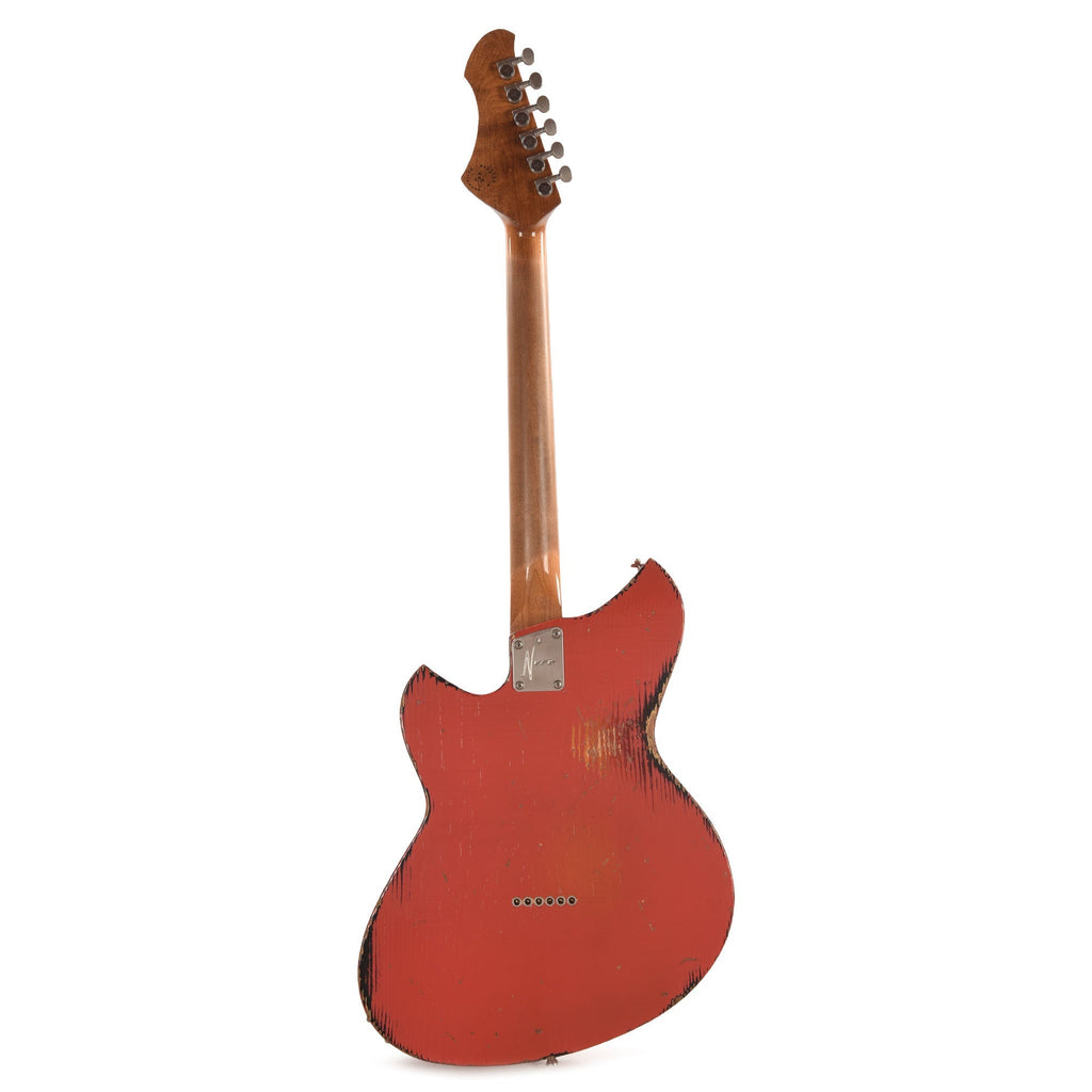 Novo Dealer Limited Serus T Fiesta Red over '64 3-Tone Burst Medium Distress  w/Fralin High Output Tele Pickups
