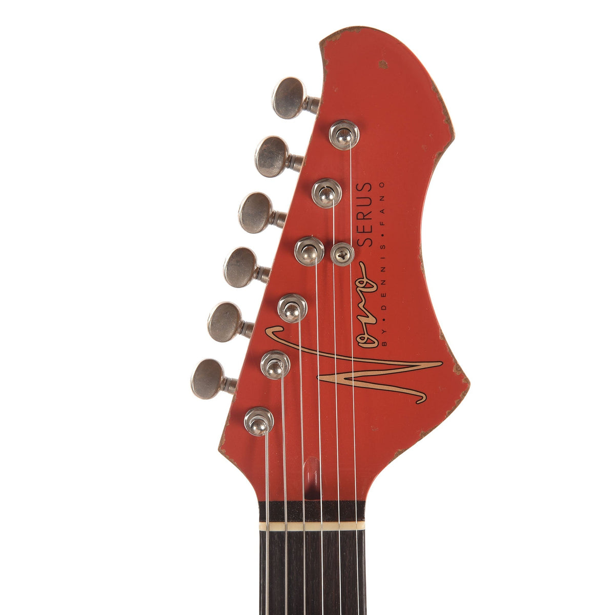 Novo Dealer Limited Serus T Fiesta Red over '64 3-Tone Burst Medium Distress  w/Fralin High Output Tele Pickups