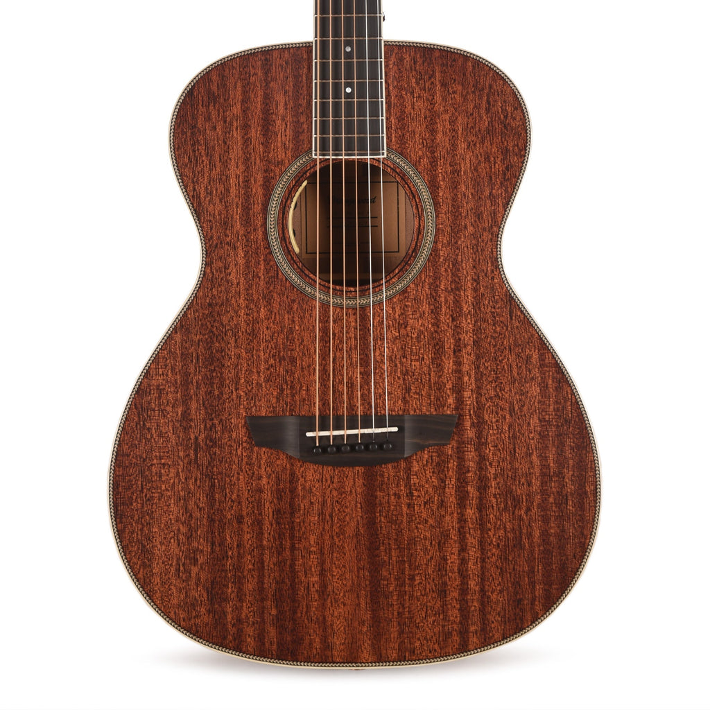 Orangewood Willow Live Baritone Grand Concert Acoustic-Electric Guitar Natural Mahogany Satin w/ - Angle 2 | MUSICTONER
