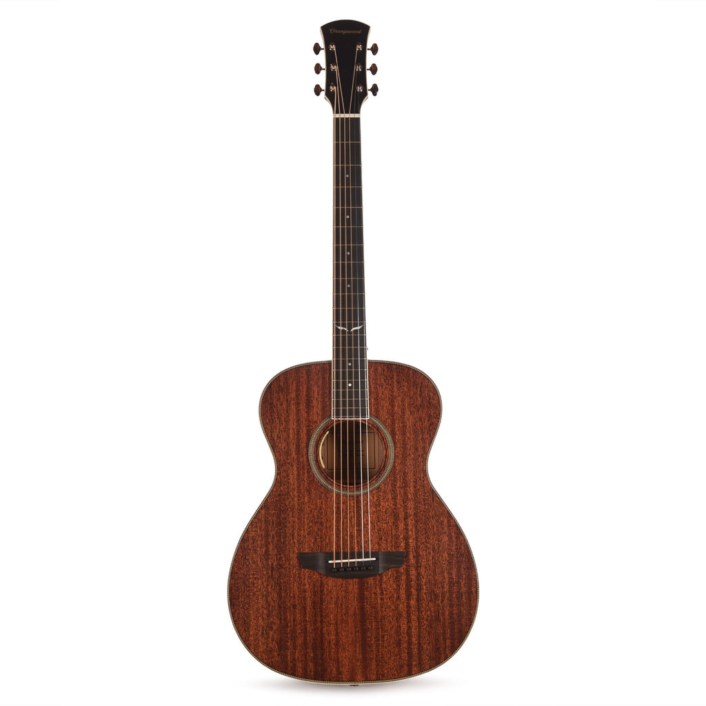 Orangewood Willow Live Baritone Grand Concert Acoustic-Electric Guitar Natural Mahogany Satin w/ - Angle 3 | MUSICTONER