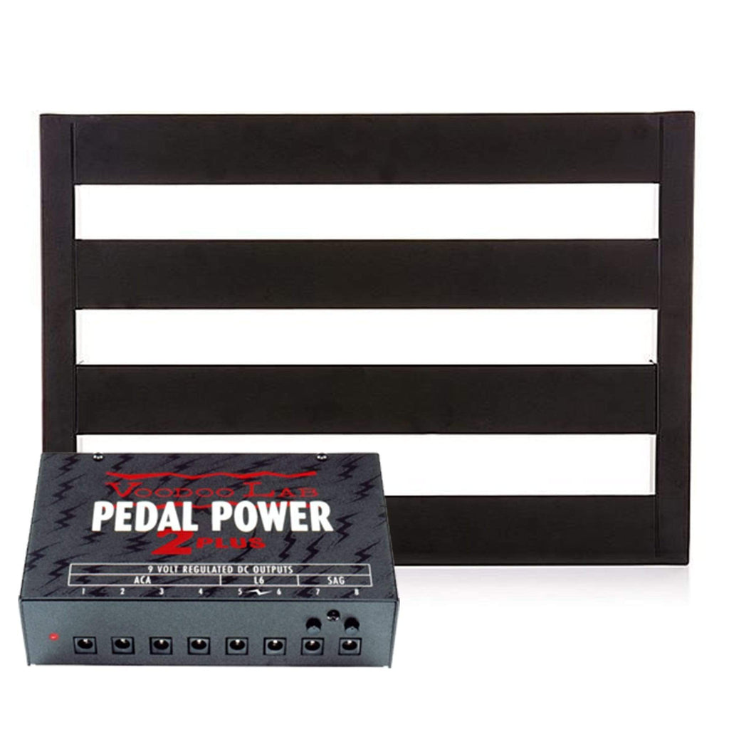Pedaltrain Classic JR Pedalboard 4 Rails 18x12.5 w/Soft Case Bundle w/ Voodoo Lab Pedal Power 2 PLUS Power - MusicMarket