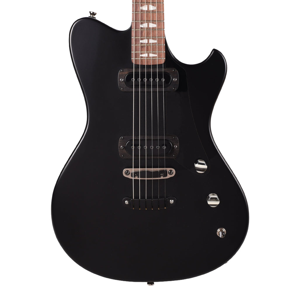 Powers Electric A-Type Satin Black Hard Tail w/PF42 Pickups - Angle 2 | MUSICTONER