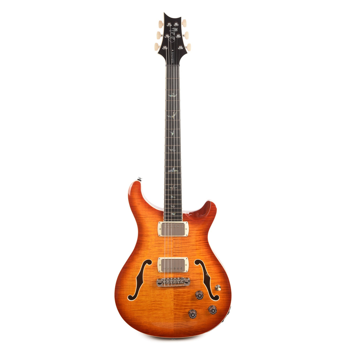 PRS SE Hollowbody II Piezo Vintage Sunburst - Angle 4 | MUSICTONER